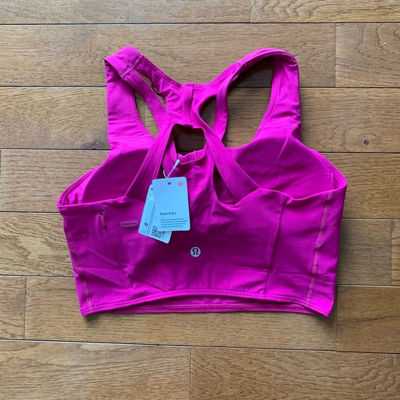 💕LULULEMON STASH IT BRA/CROP-RIPENED RASPBERRY💕 - Picture 4 of 16